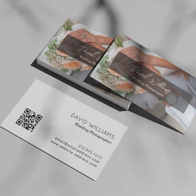Kod för enkel, minimalistisk fotoskrivare QR Visitkort (Skapare uppladdad)