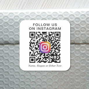 Kod för kampanjinstagram QR Fyrkantigt Klistermärke