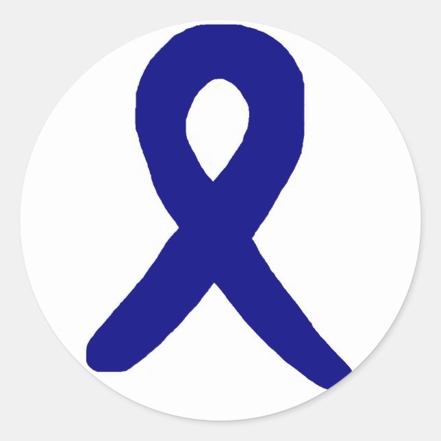 Kod för medvetenhet om Colon-cancer Runt Klistermärke (Framsida)