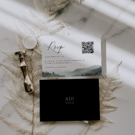 Kod för QR för Misty Mountain Bröllop OSA Kort