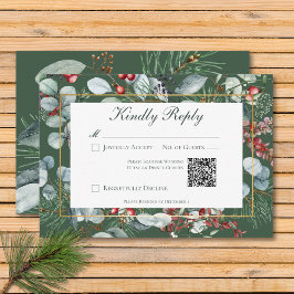 Kod för QR-Grönt vid vinterjul OSA Kort