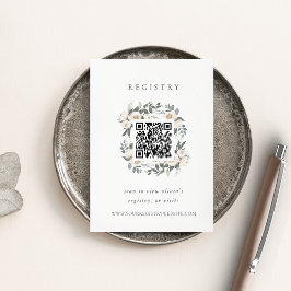 Kod för QR-kod för Vit höstgrön visningsprogram Tilläggskort