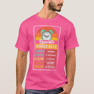 Kod för timtaxa för rapportör t shirt