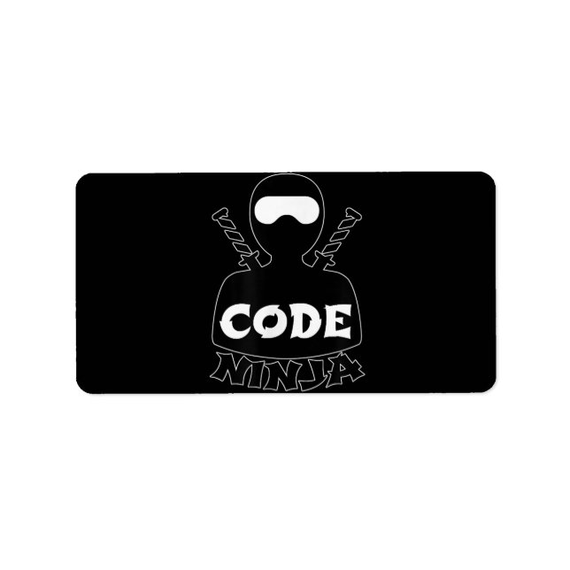 Kod Ninja Computer Coding Ingenjör Funny Älskare Adressetikett (Framsidan)