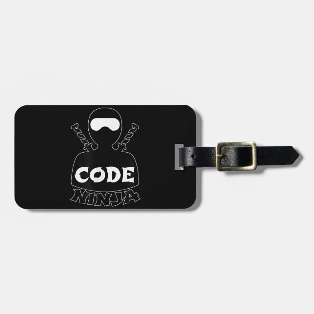 Kod Ninja Computer Coding Ingenjör Funny Älskare Bagagebricka (Horisontell Framsida)