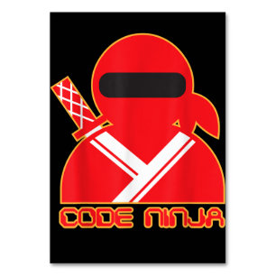 Kod Ninja Computer Coding Ingenjör Funny Älskare Bordsnummer
