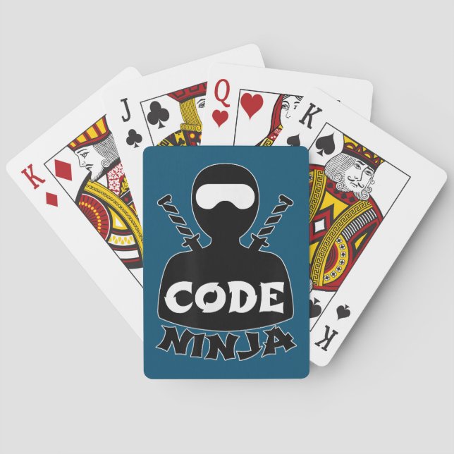 Kod Ninja Computer Coding Ingenjör Funny Älskare Casinokort (Baksidan)
