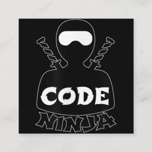 Kod Ninja Computer Coding Ingenjör Funny Älskare Fyrkantigt Visitkort