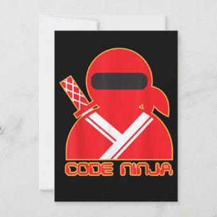 Kod Ninja Computer Coding Ingenjör Funny Älskare Inbjudningar