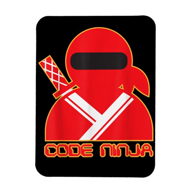 Kod Ninja Computer Coding Ingenjör Funny Älskare Magnet (Vertikal)