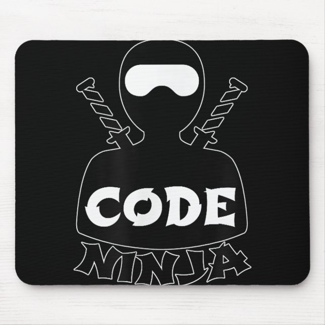 Kod Ninja Computer Coding Ingenjör Funny Älskare Musmatta (Framsidan)