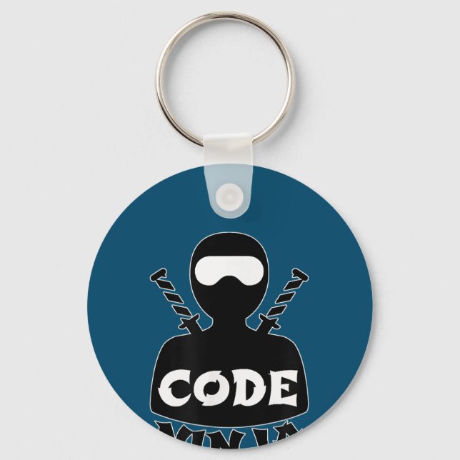 Kod Ninja Computer Coding Ingenjör Funny Älskare Nyckelring (Framsida)