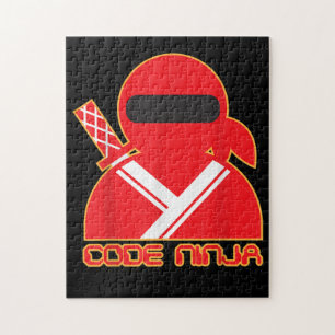 Kod Ninja Computer Coding Ingenjör Funny Älskare Pussel