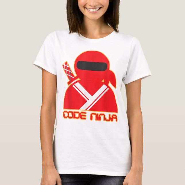 Kod Ninja Computer Coding Ingenjör Funny Älskare T Shirt (Framsida)