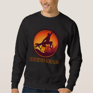 Kod Ninja Computer Coding Programmer Ingenjör Ret Lång Ärmad Tröja