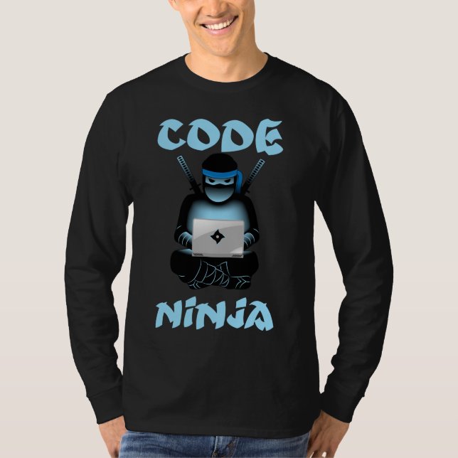Kod Ninja Programmer Coder Computer Pr T Shirt (Framsida)
