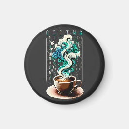 Kod och kaffe: Tech Enthusiast's Dream Art Magnet