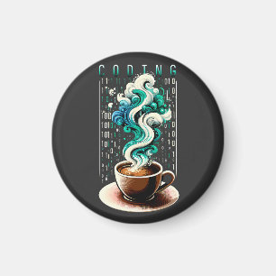 Kod och kaffe: Tech Enthusiast's Dream Art Magnet