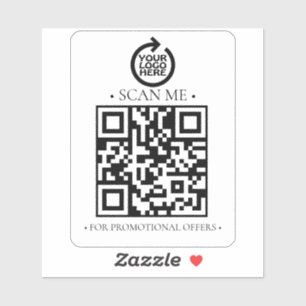 Kod och Logotyp för företagets QR Klistermärken