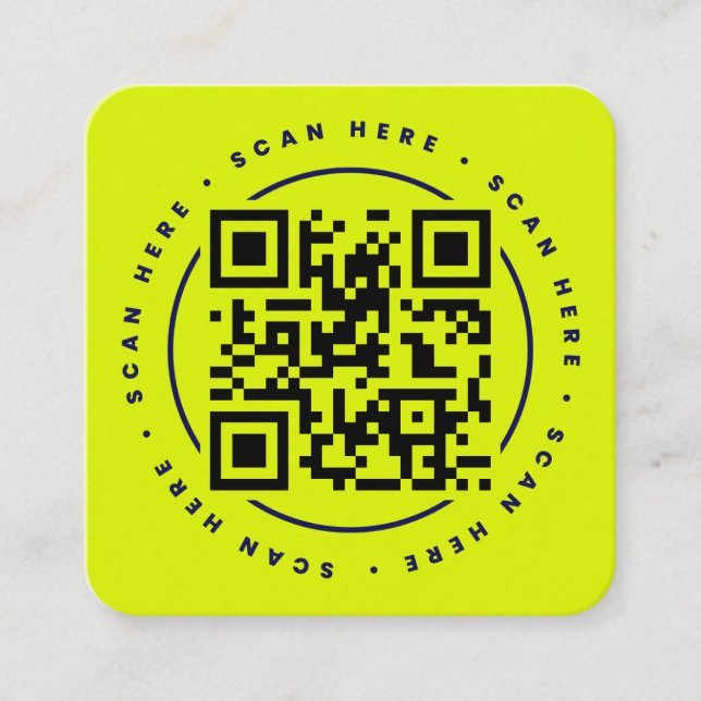 Kod QR Personnalisé Fyrkantigt Visitkort (Framsida)