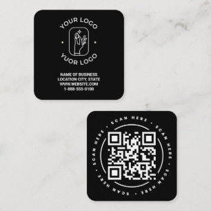 Kod QR Personnalisé Fyrkantigt Visitkort