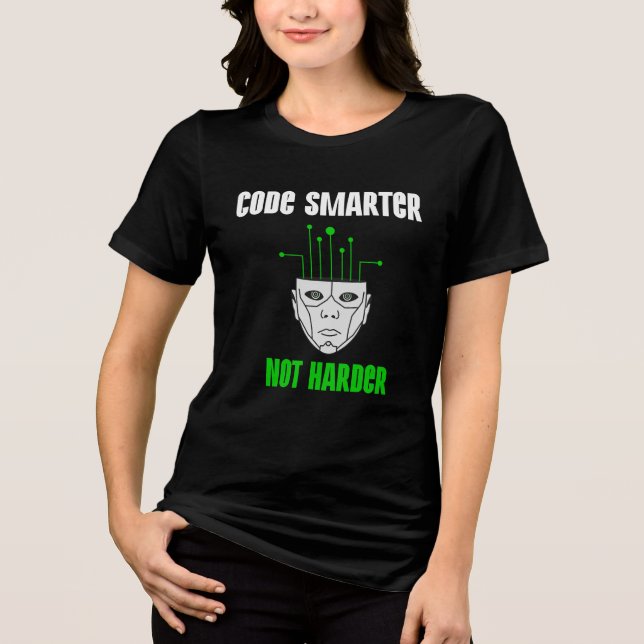 Kod Smarter Not Harder Software Ingenjör T Shirt (Framsida)