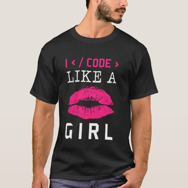 Kod som en Software för programplanering för Läppa T Shirt (Framsida)