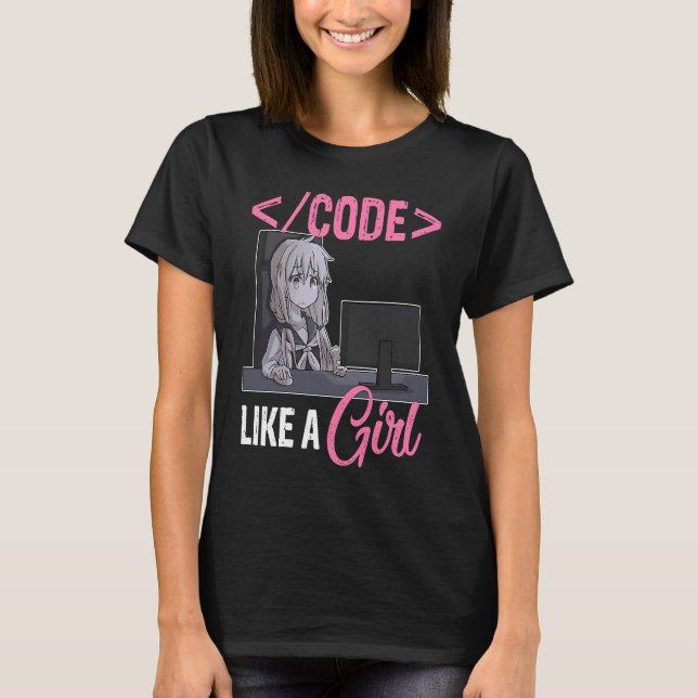 Kod som ett kodprogram för utvecklare av Software  T Shirt (Framsida)