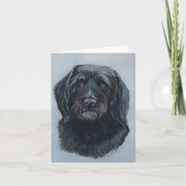 Koda Golden Doodle Hund Art Kort (Framsida)