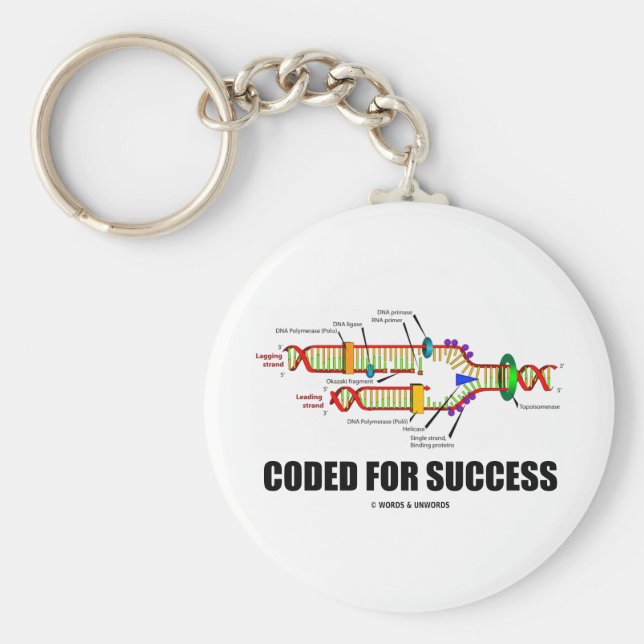 Kodad för lyckade resultat (DNA-replikering) Nyckelring (Framsidan)