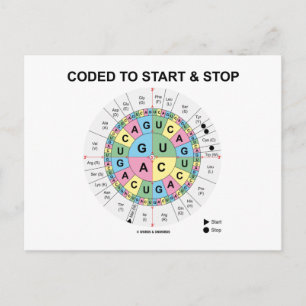 Kodad för start och stopp (Codon Wheel) Vykort