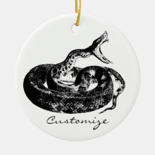 Kodad Rattlesnake Thunder_Cove Julgransprydnad Keramik