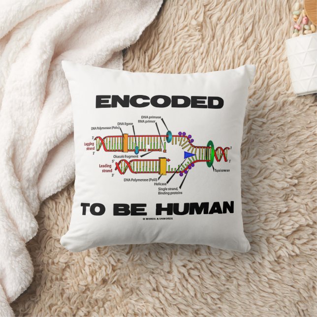 Kodad som human DNA-replikering Geek Humor Kudde (Filt)