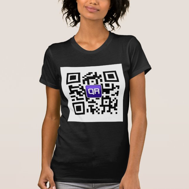 kodad tillbehör för QRinator.com anpassningsbar QR Tee Shirt (Framsida)