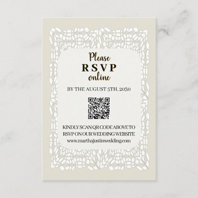 Kodadapterkort för QR-elegant i anpassningsbar, vi Tilläggskort (Framsida)