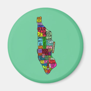 Kodade Manhattan NYC för färg Tshirts, Hoodies Magnet