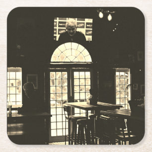 Kodak Film BNW Pub Beer TV Windows Underlägg Papper Kvadrat