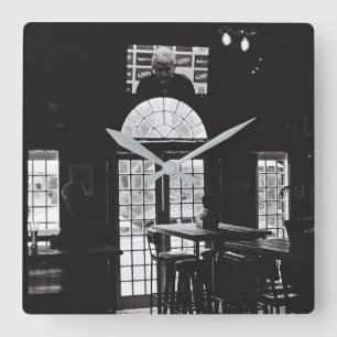 Kodak Film BNW Pub Beer TV Windows Wall Clock Fyrkantig Klocka