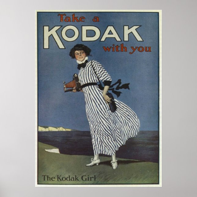 Kodak Girl Vintage English Advertising Poster (Framsidan)