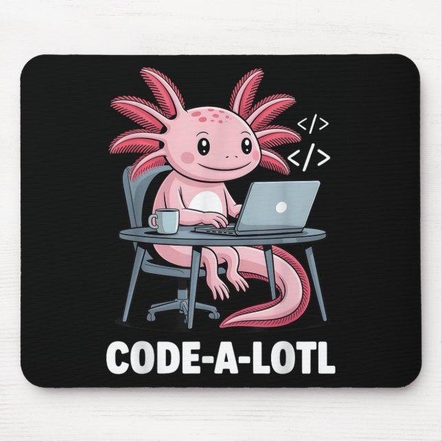 Kodalotl Funny Axolotl Tee for Programmers Musmatta (Framsidan)