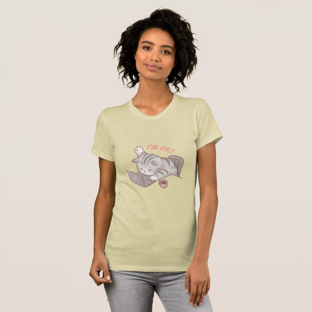 Kodande katt t shirt (Hel framsida)
