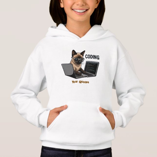 Kodande siames katt seriefigur t shirt (Framsida)