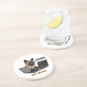 Kodande siamesisk katt - seriefigurer underlägg