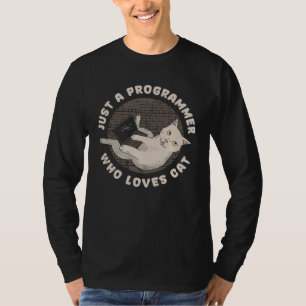Kodare Katt Utvecklare Mjukvaruingenjör Katt Prog T Shirt