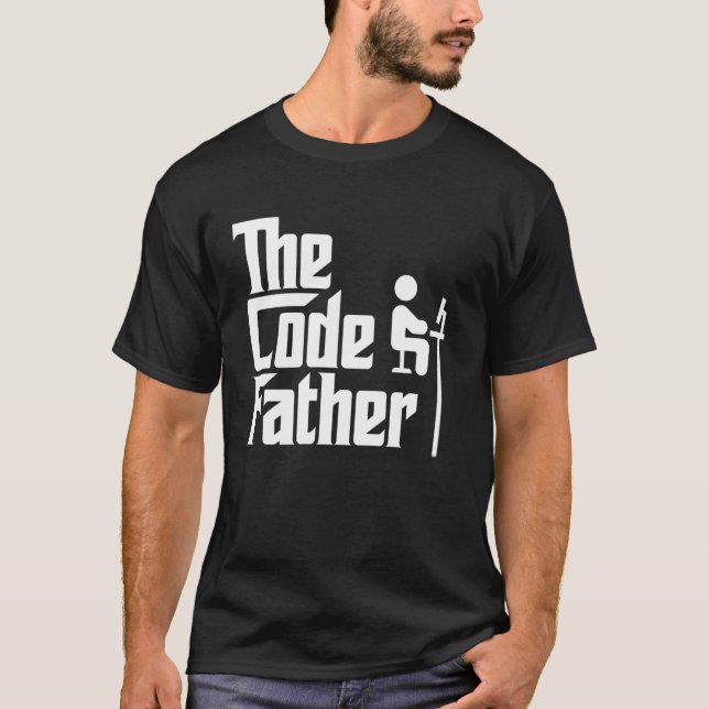 Kodare Kod Pappa Rolig Programmering Datavetenskap T Shirt (Framsida)