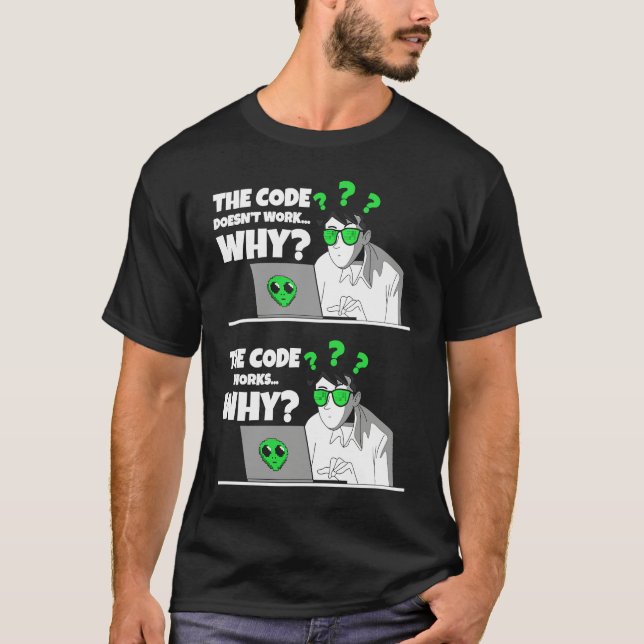 Kodare Programmerare Mjukvaruingenjör  Idé IT-fant T Shirt (Framsida)