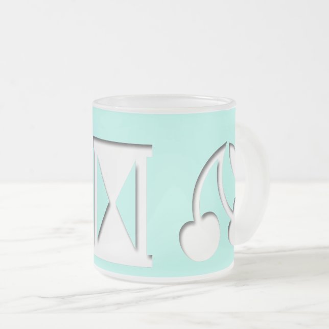 Kodat meddelande? Frostat Glas Mugg (Framsida höger)