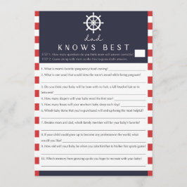 Kodbabyskor Pappa känner till bästa spel Nautiskt Inbjudningar