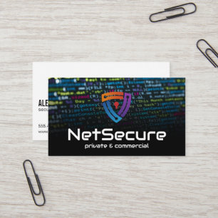 Kodbakgrund Online Secure Nyckel Hål Logotyp Visitkort