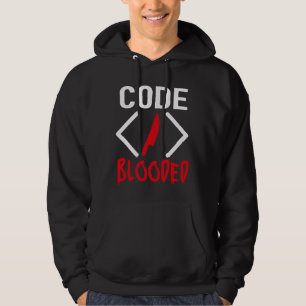 Kodblodig, snygg datorprogrammerare hoodie